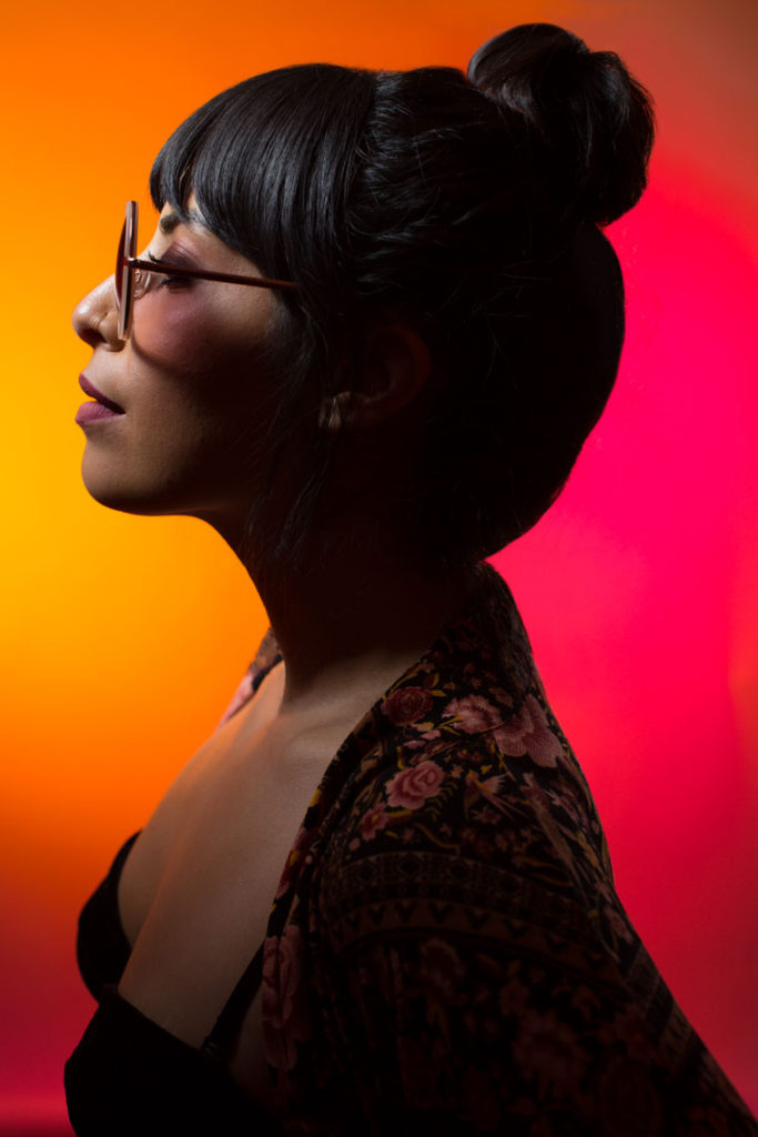 Profile Portrait of woman with Glasses 