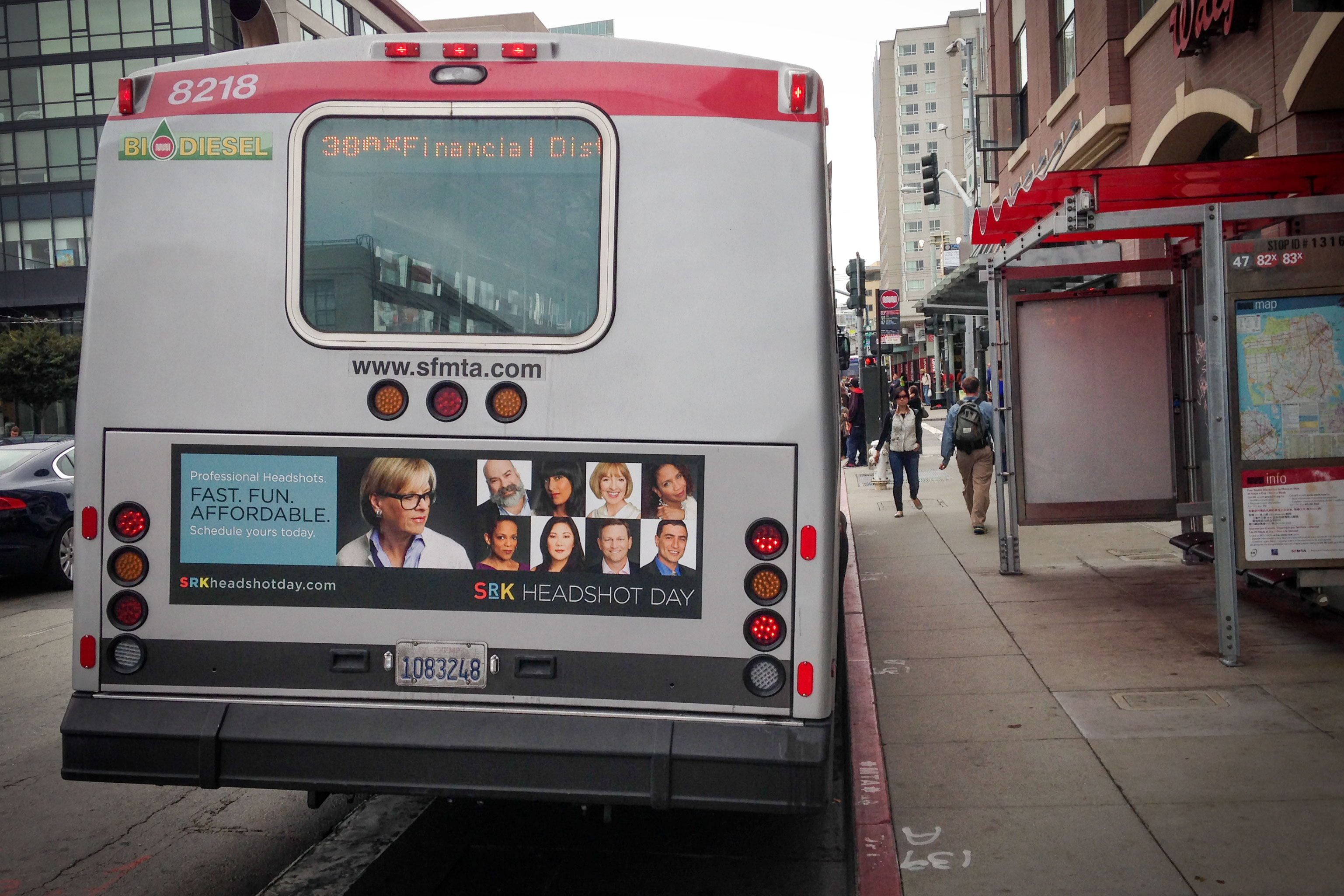 This SRK Headshot Day Bus Ad will be running on Muni buses in San Francisco in January and February.