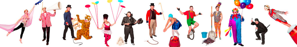 12 People Dressed as Circus Performers